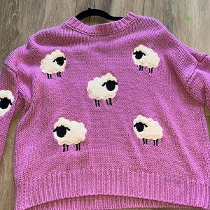 purple w/sheep sweater